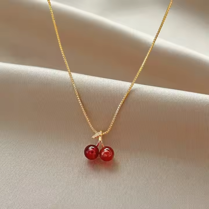 Cherry Pair Necklace