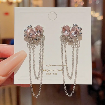 Pink Water Drops Earrings