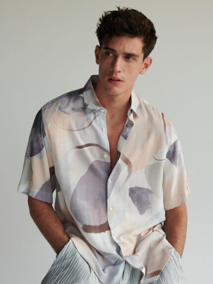 Zara Inspired Printed Collar 100% Viscose 15