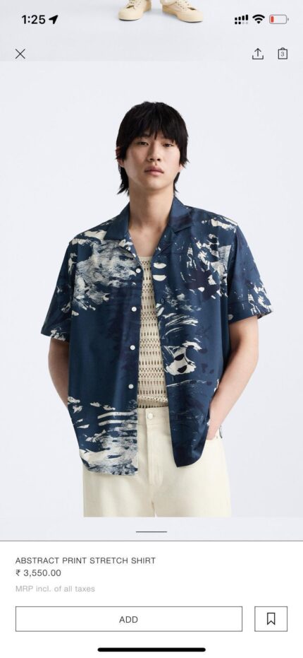 Zara Inspired Printed Collar 100% Viscose 28